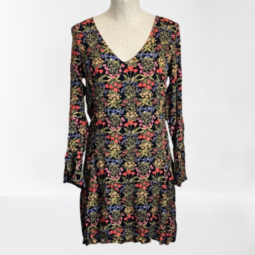 🌻 Old Navy Black Floral Dress